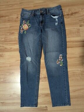 Jordache Embroidered Blue Jeans